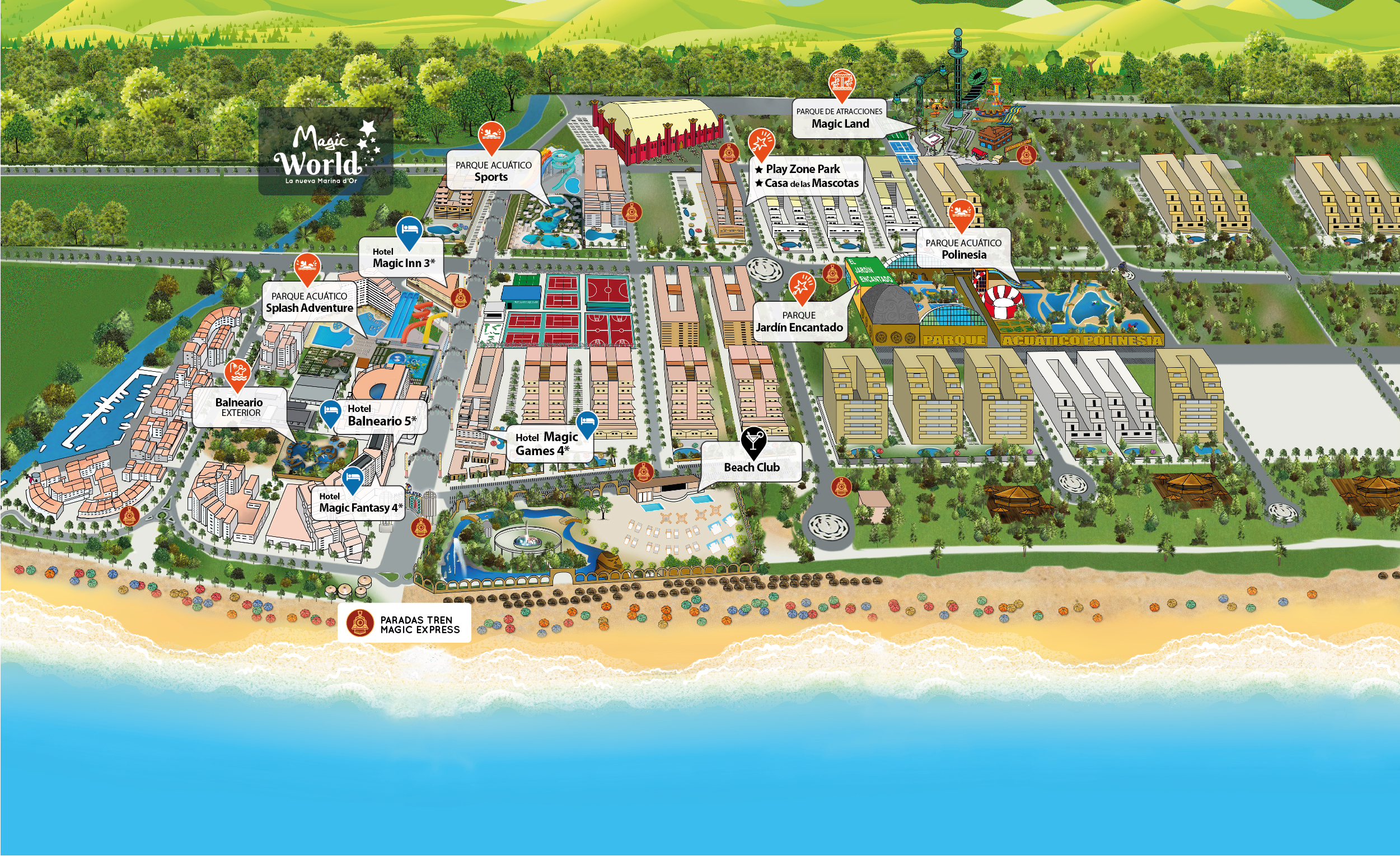 Mapa del Resort